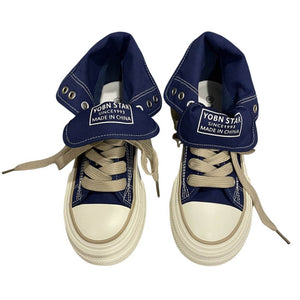 90s Denim Platform Sneakers