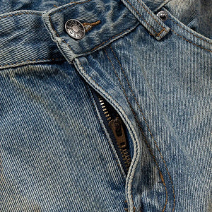 Ripped Wide Leg Denim Jeans