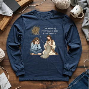 God Knitting Tangles Long Sleeve T-shirt