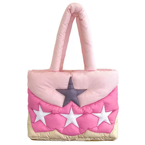 Y2K Star Puffer Handbag