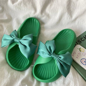 Soft Girl Bow Foam Street Slippers