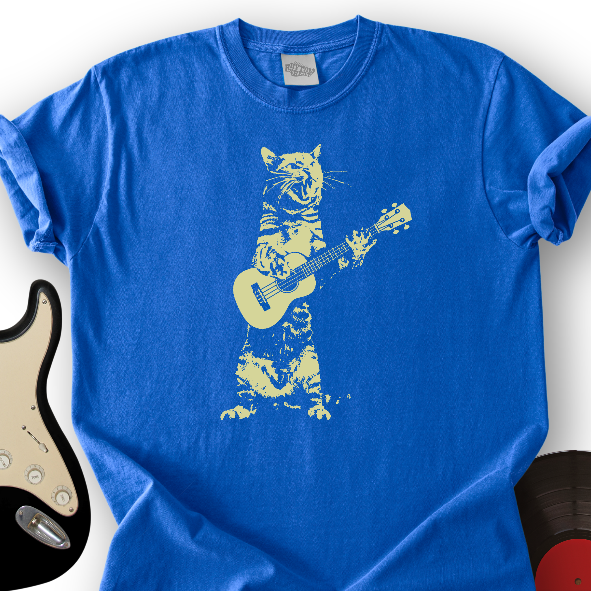 Cat Acoustic Guitar T-Shirt