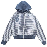 2010’s Striped Zip Up Hoodie
