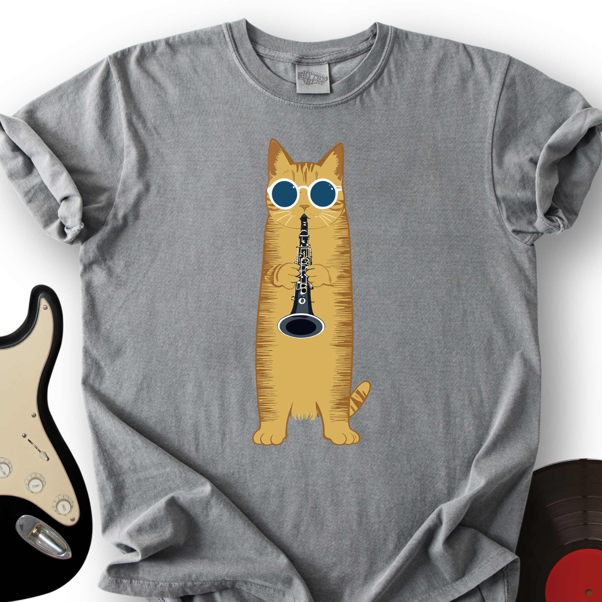Cat Playing The Clarinet T-Shirt