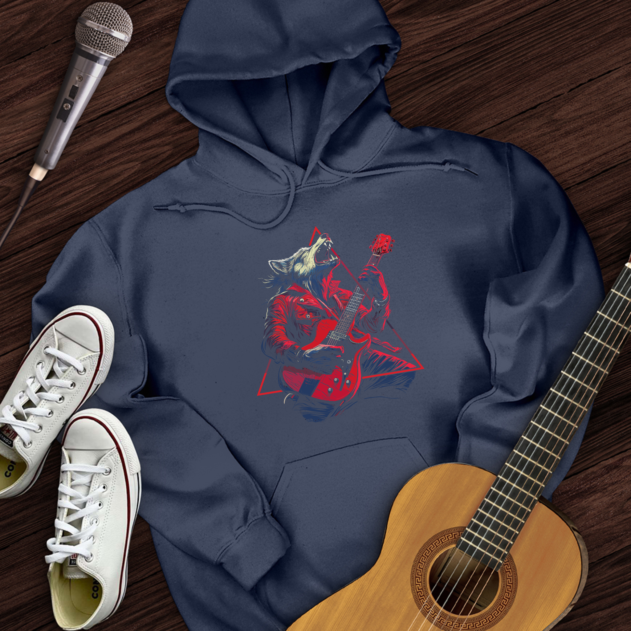 Fierce Wolf Guitar Hoodie