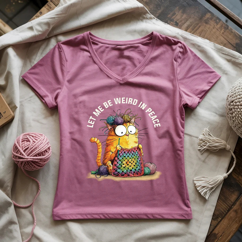 Be Weird In Peace Lady V-neck
