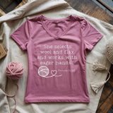 Crochet In Bible Lady V-neck