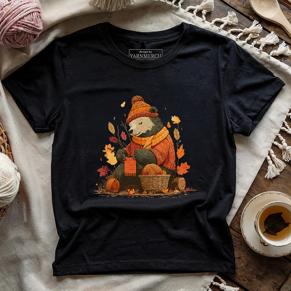 Bear Knitting T-shirt