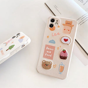 Bears & Food iPhone Case