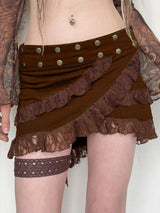 Fairy Grunge Asymmetric Mini Skirt