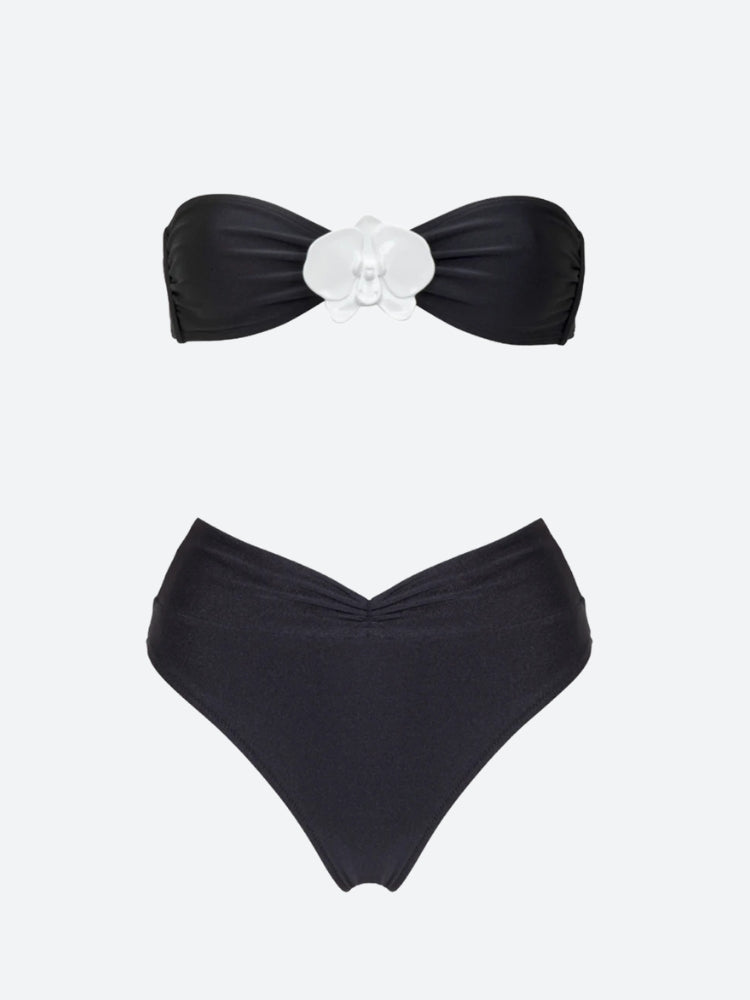 Floral Strapless Bikini Set