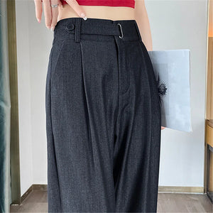 High Waist Straight Pants