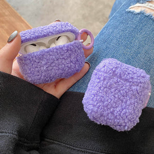 Lavender Fuzzy AirPods Case