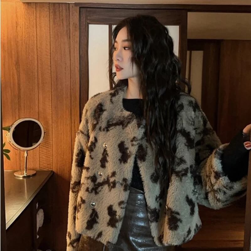 Leopard Faux Fur Jacket