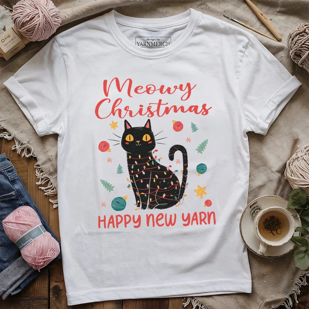 Meowy Christmas T-shirt
