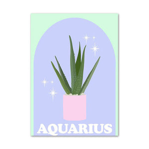 Pastel Zodiac Signs Canvas Poster