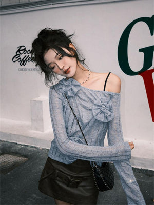Ruched Flower Top