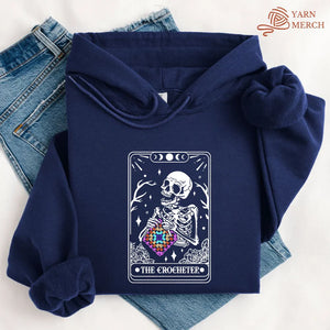 Skeleton Crocheter Tarot Hoodie