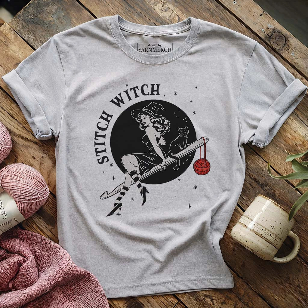 Crochet Stitch Witch Tshirt