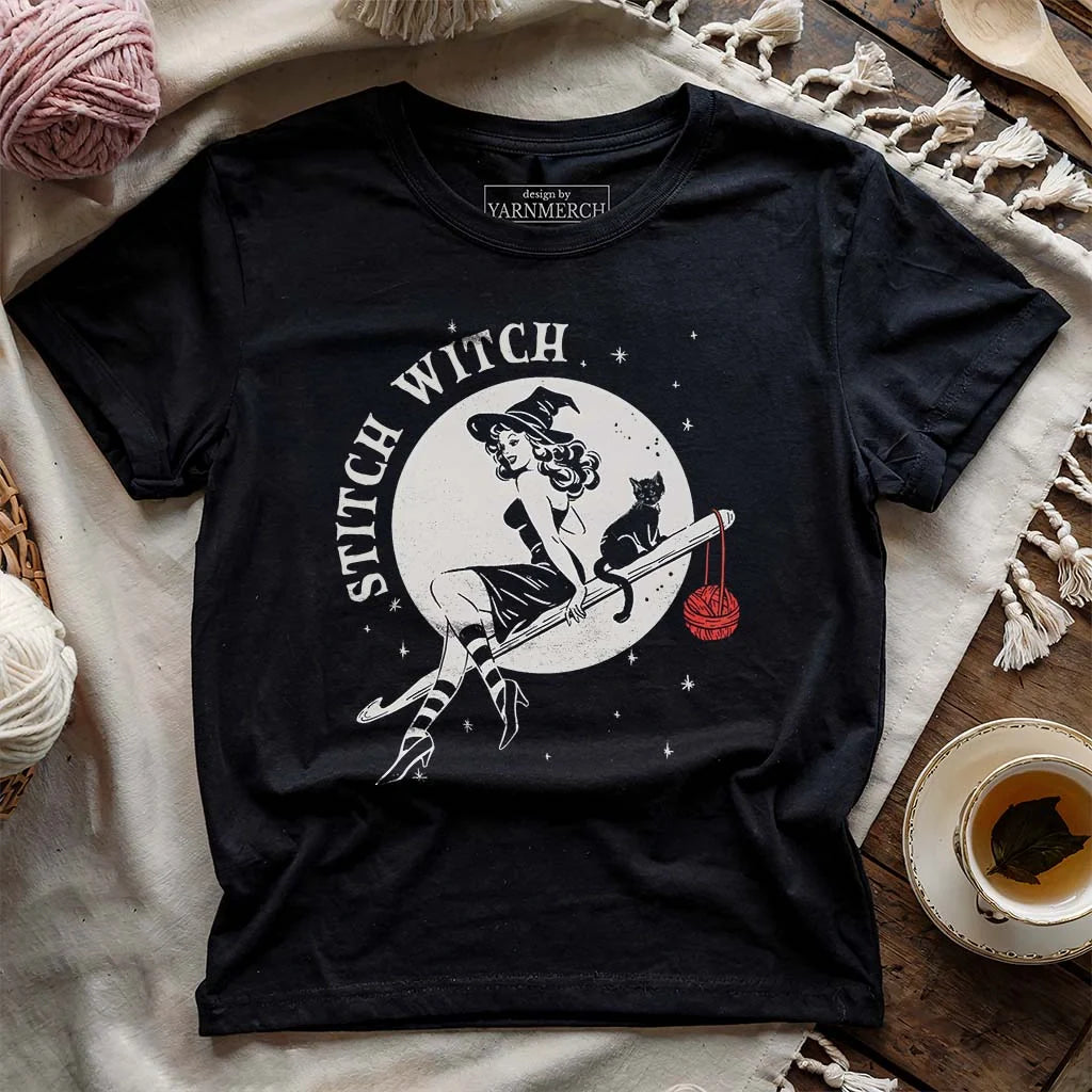 Crochet Stitch Witch Tshirt