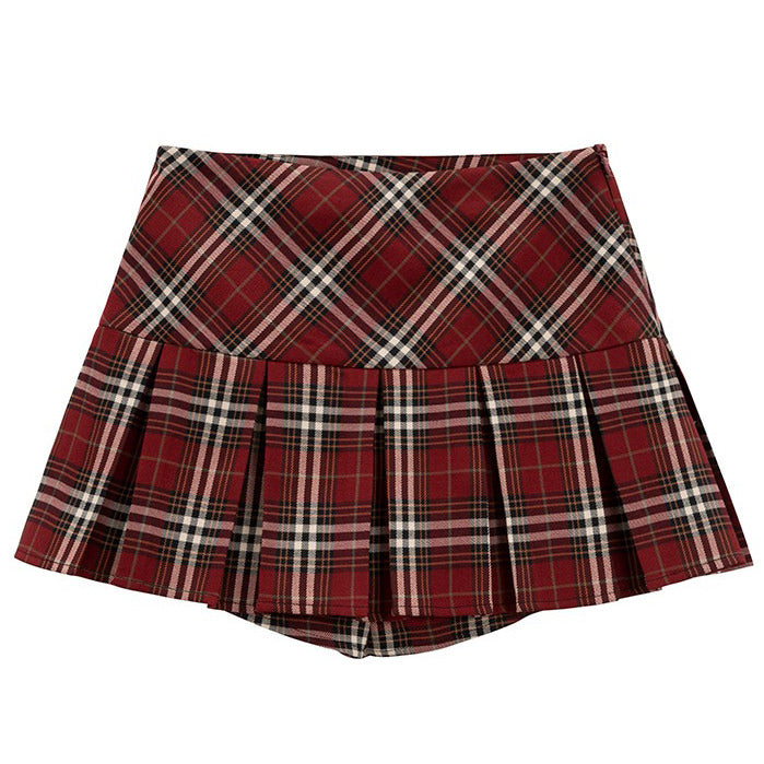 Perfectly Preppy Plaid Pleated Skirt