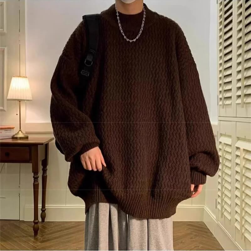 Wavy Knit Sweater
