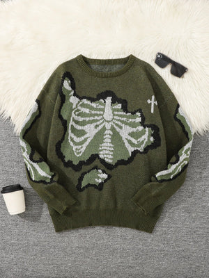 Weirdcore Skeleton Sweater