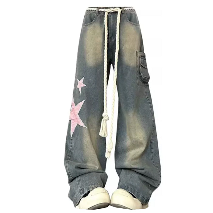 Y2K Aesthetic Star Jeans