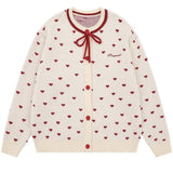 Croissant Run Heart Cardigan