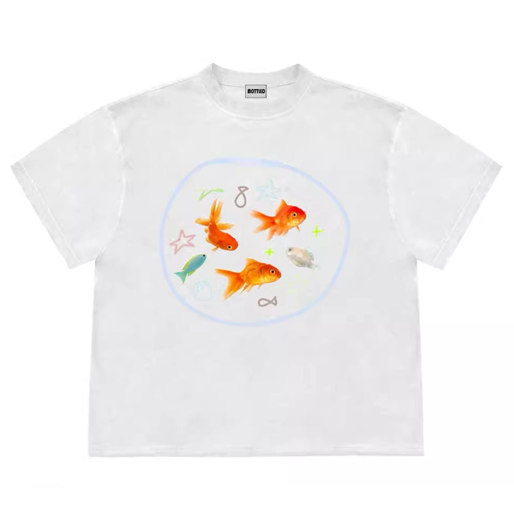 Aesthetic Goldfish Graphic T-Shirt