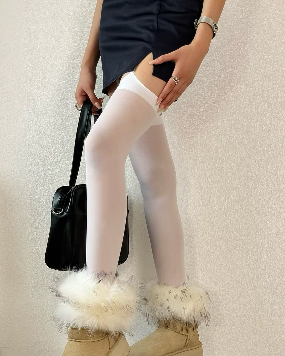 High School Crush Suspender Tights