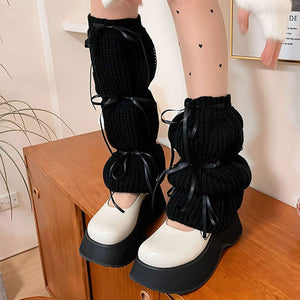 Balletcore Bows Leg Warmers