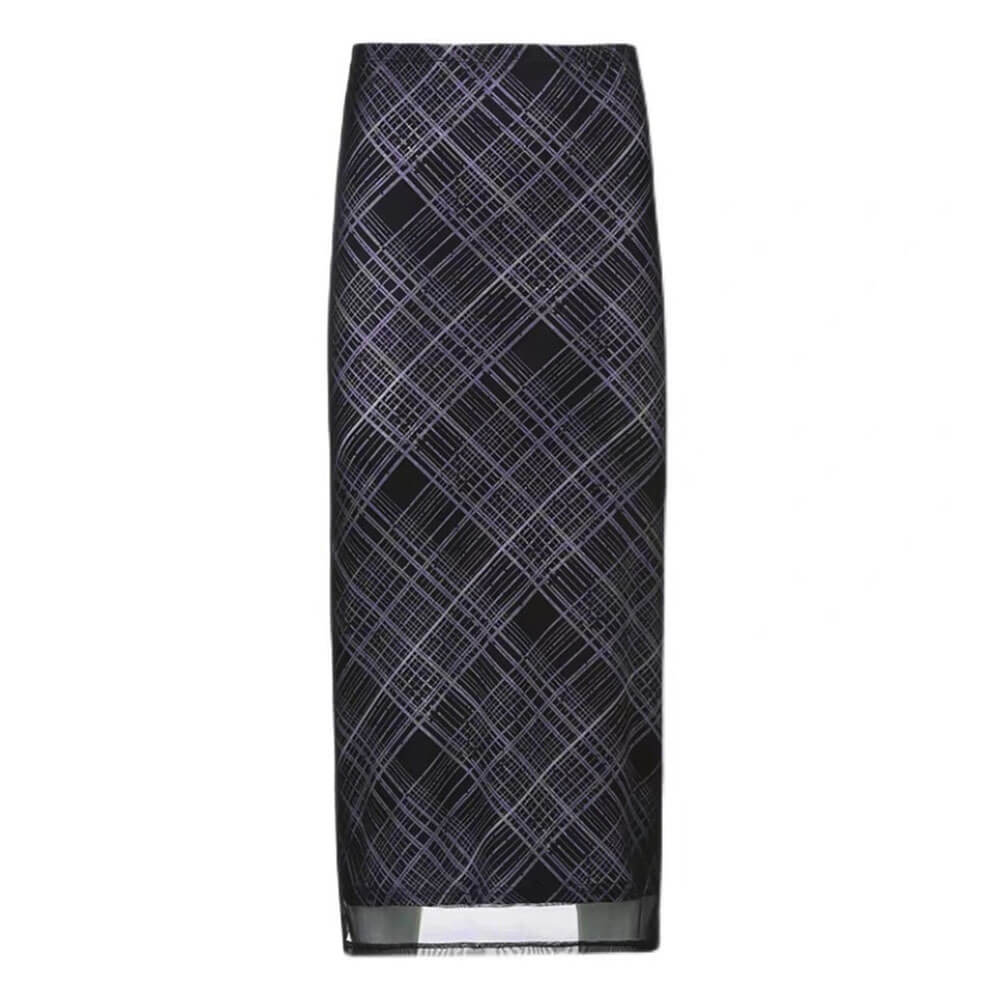 Less Conversation Plaid Maxi Skirt
