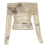 Butterfly Aesthetic Bardot Top