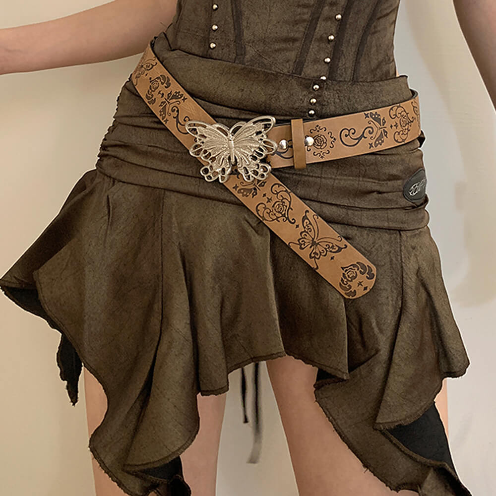 Wild West Butterfly Buckle Belt