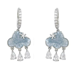 Cloud Crystal Drop Earrings