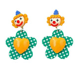 Clown & Flower Earrings