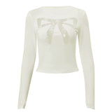 Coquette See Through Lace Bow Top