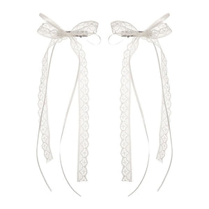 Coquette Aesthetic Lace Hair Bow Clip