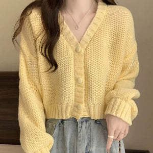 Danish Pastel Cropped Cardigan