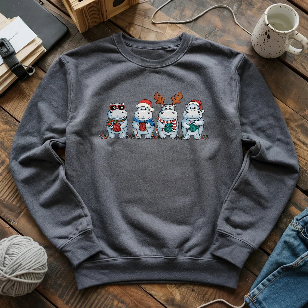 Hippo Knitmas Sweatshirt