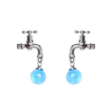 Faucet-Shaped Drop Earrings