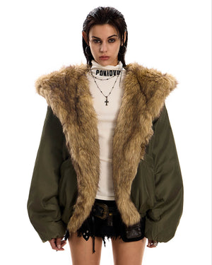Mercury Rising Fur Trim Winter Jacket