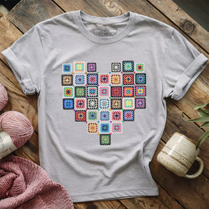 Granny Squares Heart T-shirt