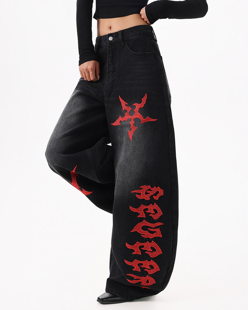 Dark Ritual Wide-Leg Jeans