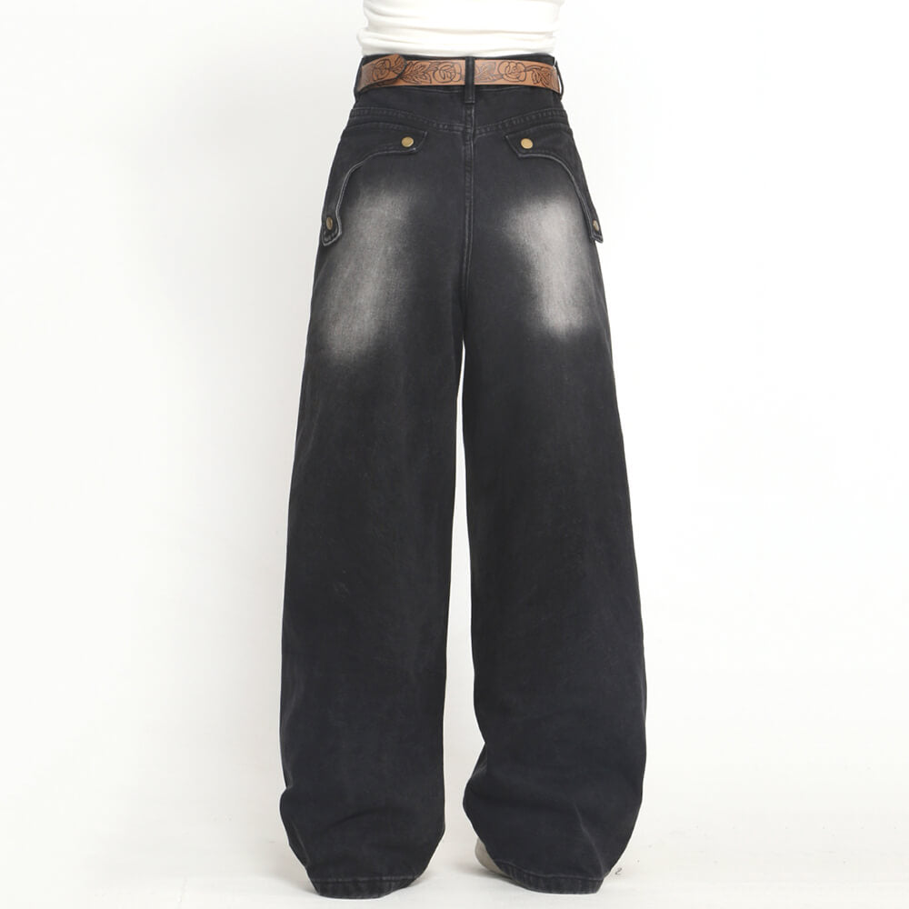 Heart & Star Fringe Wide Jeans