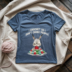 Crochet Not Choke Lady V-neck