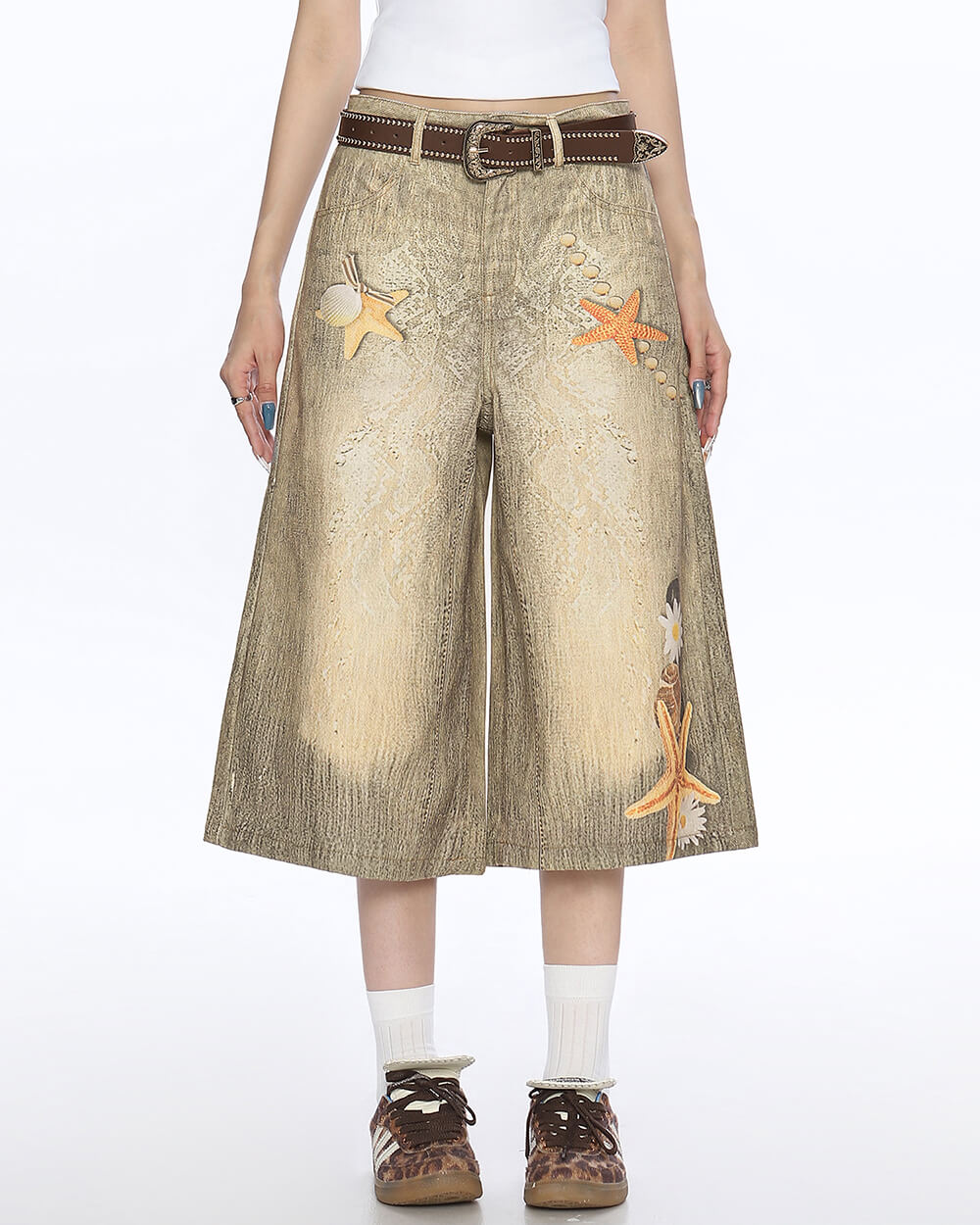 Mermaidcore Wide-Leg Culottes