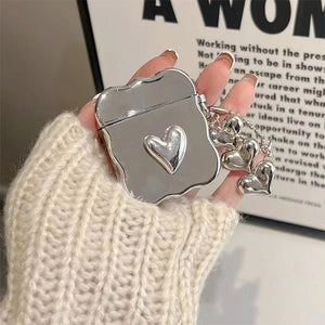 Grunge Aesthetic Metal Heart Airpods Case
