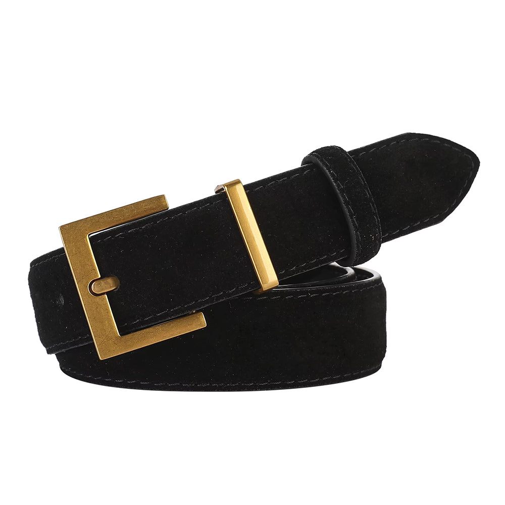 Minimalist Aesthetic Suede Belt